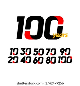 100 Years Anniversary Celebration Vector Template Design Illustration