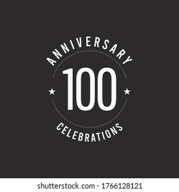 100 Years Anniversary Celebration Vector Logo Icon Template Design Illustration