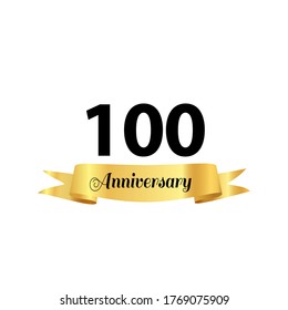 100-jährige Jubiläumsfeier Vector Template Design Illustration