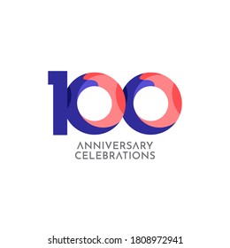 100 Years Anniversary Celebration Vector Template Design Illustration