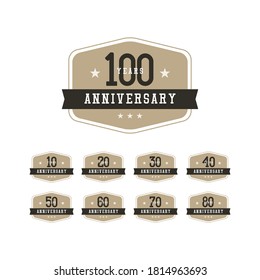 100 Years Anniversary Celebration Vector Template Design Illustration