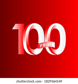 100 Years Anniversary Celebration Vector Template Design Illustration