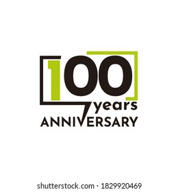 100 Years Anniversary Celebration Vector Template Design Illustration