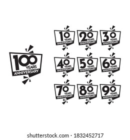 100-jährige Jubiläumsfeier Vector Template Design Illustration