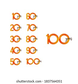 100 Years Anniversary Celebration Vector Template Design Illustration