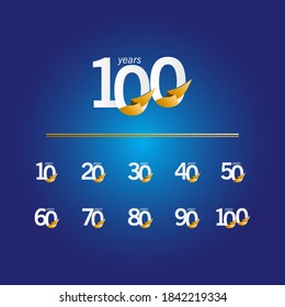 100 Years Anniversary Celebration Vector Template Design Illustration