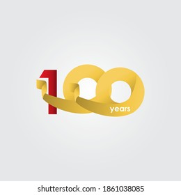 100 Years Anniversary Celebration Vector Template Design Illustration