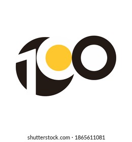 100 Years Anniversary Celebration Vector Template Design Illustration