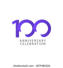 100 Years Anniversary Celebration Vector Template Design Illustration
