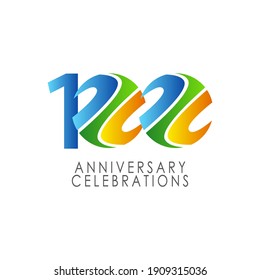100 Years Anniversary Celebration Vector Template Design Illustration
