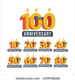 100 Years Anniversary Celebration Vector Template Design Illustration