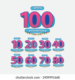 100 Years Anniversary Celebration Vector Template Design Illustration