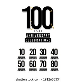 100 Years Anniversary Celebration Vector Template Design Illustration