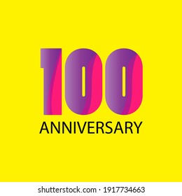 100 years anniversary celebration vector template design illustration