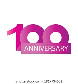 100 years anniversary celebration vector template design illustration
