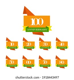 Ilustración de diseño de plantillas vectoriales de celebración de 100 años