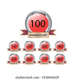 100 years anniversary celebration vector template design illustration