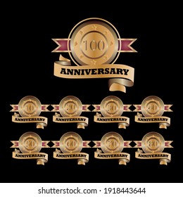 100 years anniversary celebration vector template design illustration