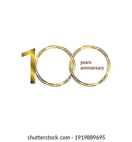 100 Years Anniversary Celebration Vector Template Design Illustration
