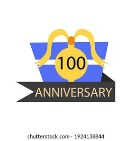 100 years anniversary celebration vector template design illustration