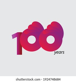 100 Years Anniversary Celebration Vector Template Design Illustration