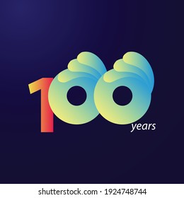 100 Years Anniversary Celebration Vector Template Design Illustration