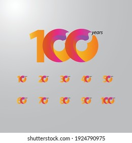 100 Years Anniversary Celebration Vector Template Design Illustration