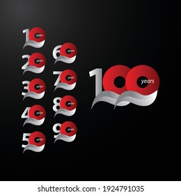 100 Years Anniversary Celebration Vector Template Design Illustration