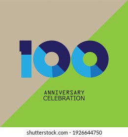 100 Years Anniversary Celebration Vector Template Design Illustration