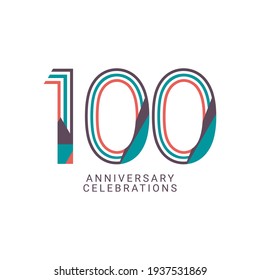 100 Years Anniversary Celebration Vector Template Design Illustration