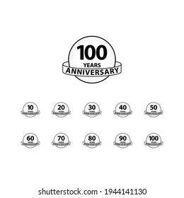 100 Years Anniversary Celebration Vector Template Design Illustration