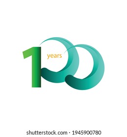 100-jährige Jubiläumsfeier Vector Template Design Illustration