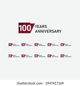 100 Years Anniversary Celebration Vector Template Design Illustration