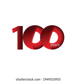 100 Years Anniversary Celebration Vector Template Design Illustration