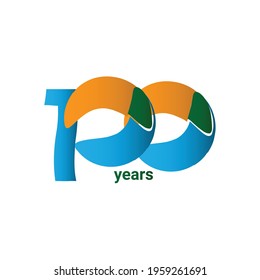 100 Years Anniversary Celebration Vector Template Design Illustration