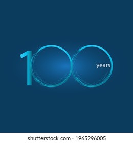 100 Years Anniversary Celebration Vector Template Design Illustration