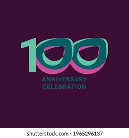 100 Years Anniversary Celebration Vector Template Design Illustration