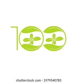 100 Years Anniversary Celebration Vector Template Design Illustration. Vector Eps10
