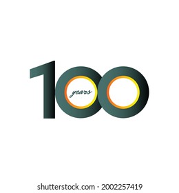 100 Years Anniversary Celebration Vector Template Design Illustration