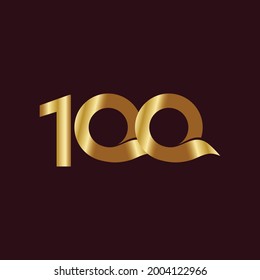 100 Years Anniversary Celebration Vector Template Design Illustration