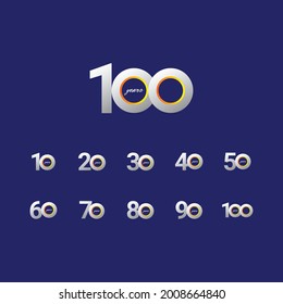 100 Years Anniversary Celebration Vector Template Design Illustration