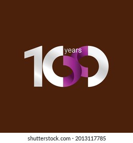 Ilustración de diseño de plantillas de vectores de celebración de 100 años