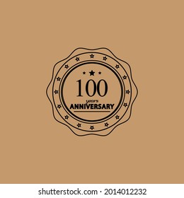 100 Years Anniversary Celebration Vector Template Design Illustration