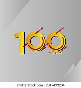 100 Years Anniversary Celebration Vector Template Design Illustration