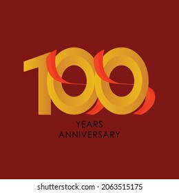 100 Years Anniversary Celebration Vector Template Design Illustration