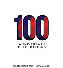 100 Years Anniversary Celebration Vector Template Design Illustration