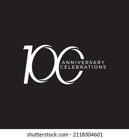 100 Years Anniversary Celebration Vector Template Design Illustration
