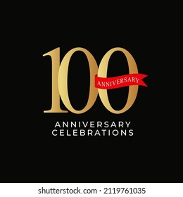 100 Years Anniversary Celebration Vector Template Design Illustration