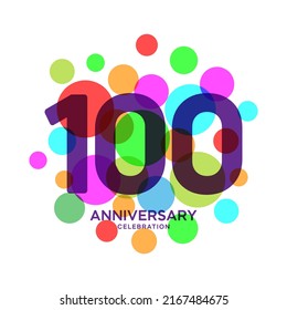 100 Years Anniversary Celebration Vector Template Design Illustration