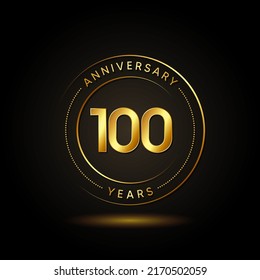 Ilustración de diseño de plantillas de vectores de celebración de 100 años
